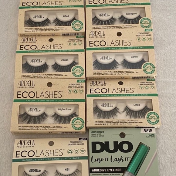 7 Ardell Eco Lashes & Duo Line it Lash it Adhesive - Picture 1 of 14